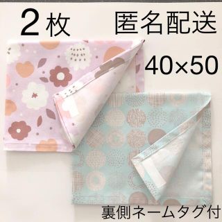 2枚！ランチョンマット ハンドメイド 給食ナフキン 小学校 40×50cm (外出用品)