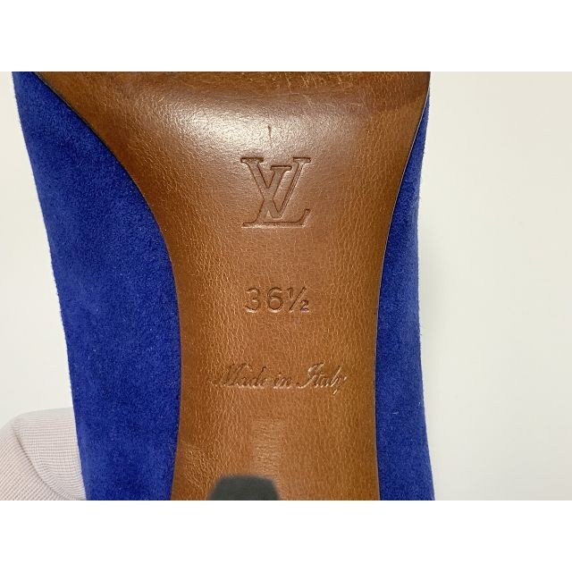 LOUIS VUITTON(ルイヴィトン)のルイヴィトン 36.5≒24.5cm パンプス 箱・保存袋付 ブルー jtu レディースの靴/シューズ(ハイヒール/パンプス)の商品写真