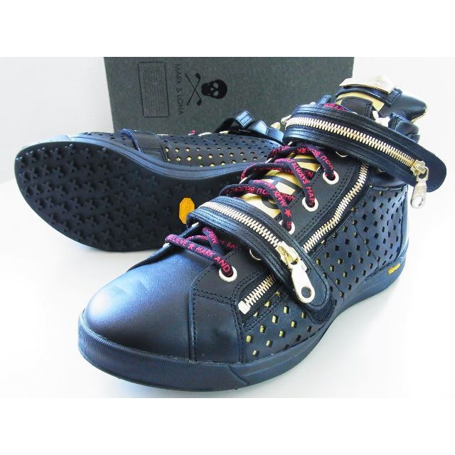 マークアンドロナブラックボックス HiCutZipShoes シューズ27cm黒