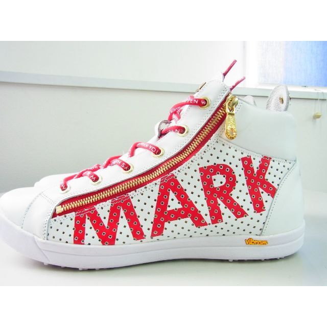 マーク&ロナEncoreZipHigh-cutSneakerスニーカー27cm赤