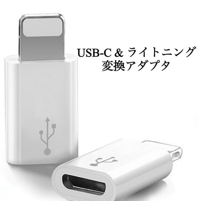 iOS  USB C変換アダプター Type C ライトニング 充電写真転送
