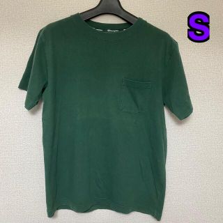 チャンピオン(Champion)のchampion Tシャツ　緑　袖ロゴあり　Sサイズ(Tシャツ/カットソー(半袖/袖なし))