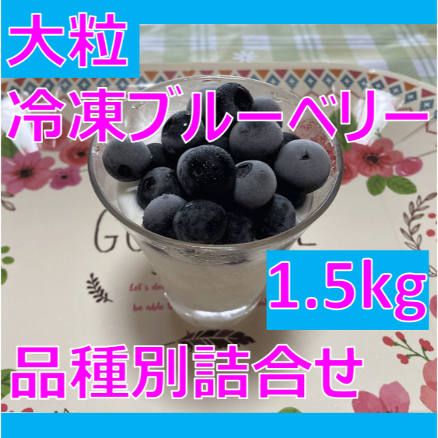 極上冷凍ブルーベリー　1.5ｋｇ　冷凍で栄養価も高いスーパー美容フルーツです！ 食品/飲料/酒の食品(フルーツ)の商品写真