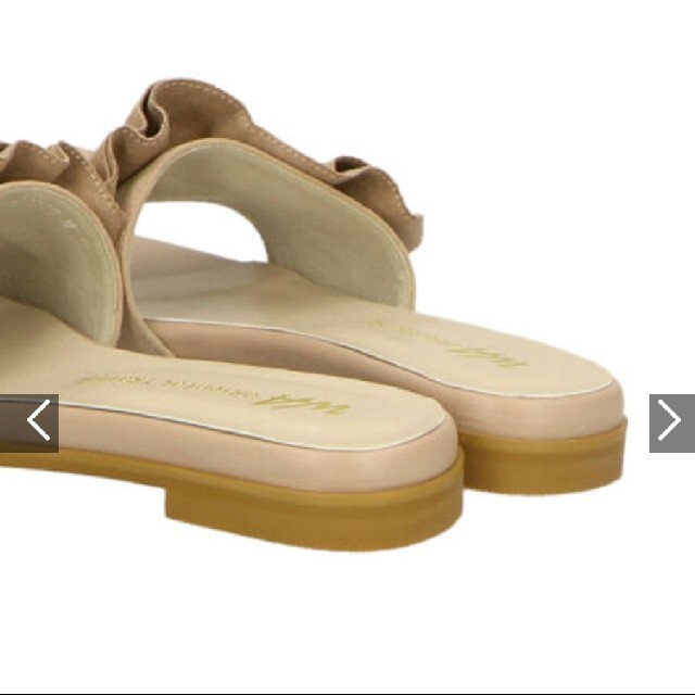 ORiental TRaffic(オリエンタルトラフィック)のオリエンタルトラフィック　スクエアトゥフリルサンダル　グリーン　Mサイズ レディースの靴/シューズ(サンダル)の商品写真