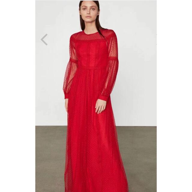 BCBGMAXAZRIA(ビーシービージーマックスアズリア)の❤️BCBGMAXAZRIA新作新品　赤ロングワンピース　ドレス　オシャレ レディースのワンピース(ロングワンピース/マキシワンピース)の商品写真