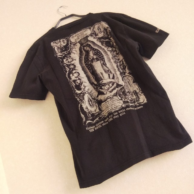 BLACK FLAME(ブラックフレイム)の◆30 レア 当時物 ブラックフレイム ルード Tシャツ 半袖 カットソー 黒 メンズのトップス(Tシャツ/カットソー(半袖/袖なし))の商品写真