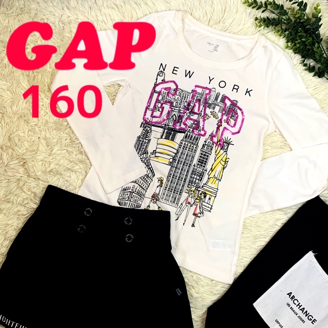 GAP(ギャップ)の★TimeSALE★【新品】GAP  長袖 ピンクスパンコール 160size キッズ/ベビー/マタニティのキッズ服女の子用(90cm~)(Tシャツ/カットソー)の商品写真