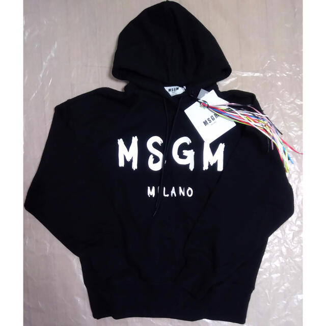 新品 未使用 MSGM ブラッシュロゴ パーカー レディース S