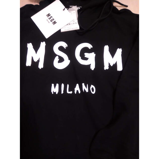 新品 未使用 MSGM ブラッシュロゴ パーカー レディース S