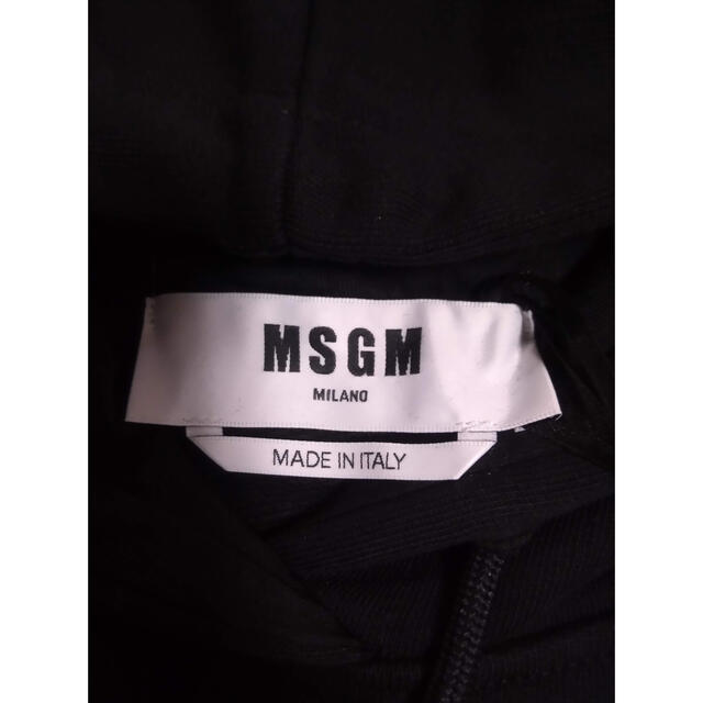 新品 MSGM ブラッシュロゴ パーカー レディースXSサイズ