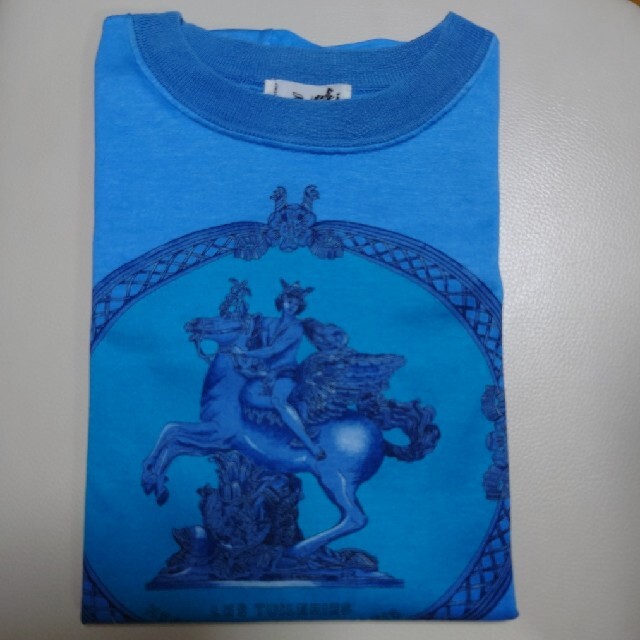 エルメス 半袖Tシャツ ブルー チュルリー公園 カットソー HERMES