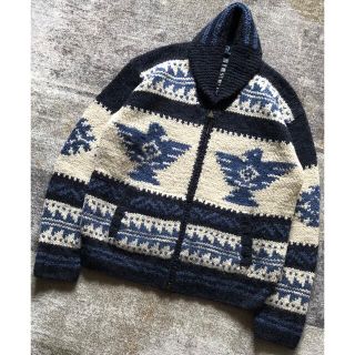 ポロラルフローレン(POLO RALPH LAUREN)の贅沢なサンダーバード柄 アルパカ混 ラルフローレン カウチン ニット ジャケット(ニット/セーター)