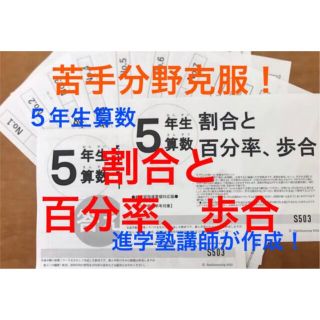 ５年生算数　割合と百分率、歩合(語学/参考書)