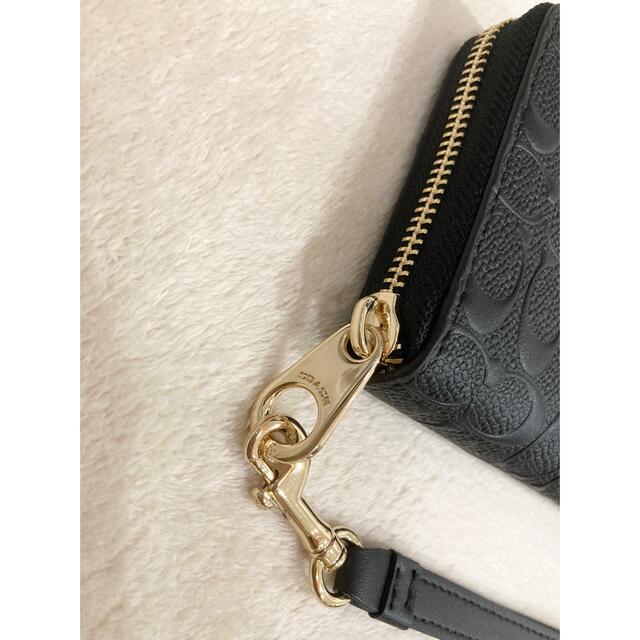 新品♥COACH 長財布 エンボス 黒 ブラック 型押しレザー