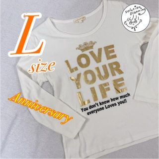 【Anniversary】王冠マーク☆ゴールドの文字ロングTシャツ(Tシャツ(長袖/七分))