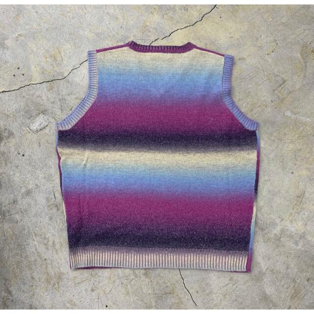 TTT MSW KASURI knit vest purple | hartwellspremium.com