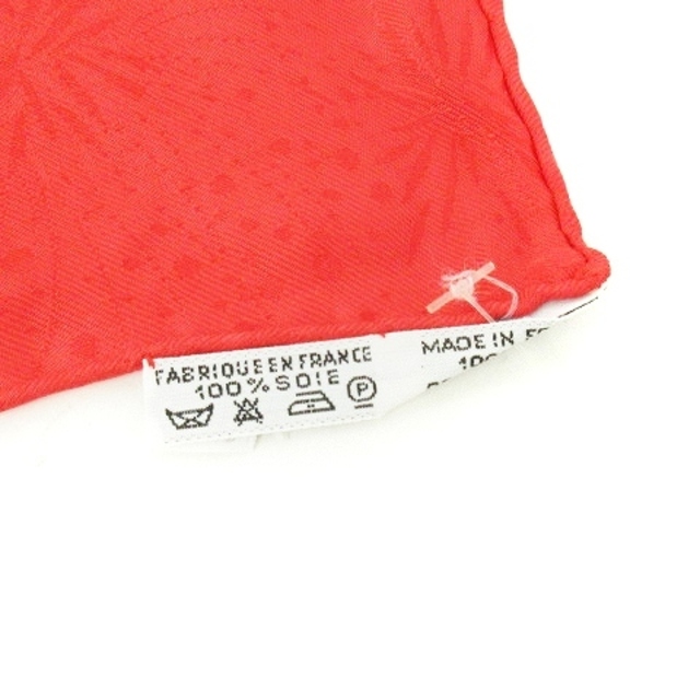 エルメス 美品 カレ90 ルナパーク スカーフ シルク100 赤 レッド