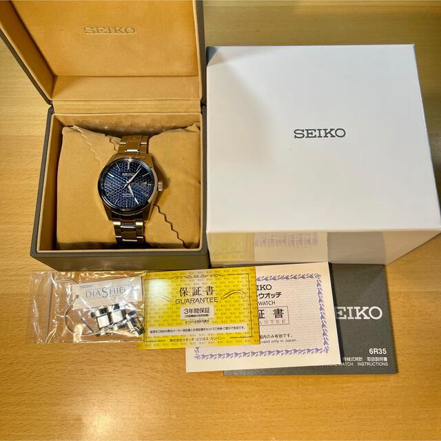 SEIKO(セイコー)の✅9/3まで価格‼️SEIKOプレザージュ.SARX077麻の葉文様.ブルー藍鉄 メンズの時計(腕時計(アナログ))の商品写真