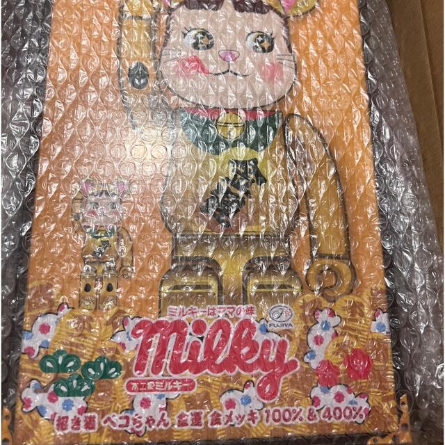 BE＠RBRICK 招き猫 ペコちゃん 金運 金メッキ 100% & 400%