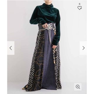 ビームス(BEAMS)の新品タグ付◉ patch long skirt ブラック　フミエタナカ(ロングスカート)