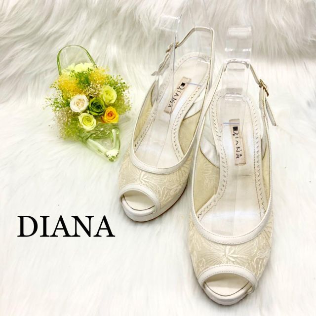 DIANA ダイアナ パンプス レース 日本製 23.5