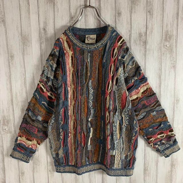 幻の1点モノ】coogi クージー 立体 編込み 3Dニット 即完売モデル 