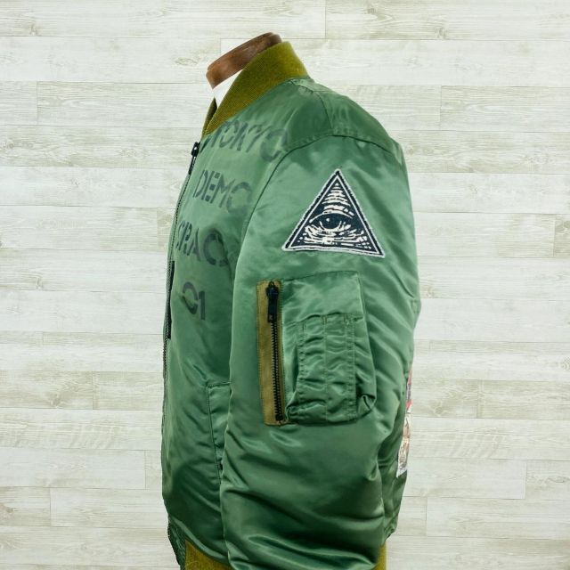 月曜美術倶楽部×TOKYO DEMOCRACY M アナーキーMA-1ジャケット メンズのジャケット/アウター(ブルゾン)の商品写真