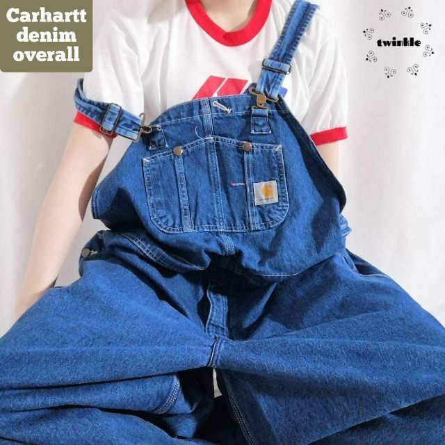 Carharttカーハート 超極太 デニムオーバーオールW48 B2591-eastgate.mk