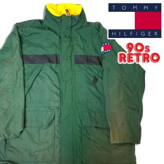 トミーヒルフィガー(TOMMY HILFIGER)の90s トミーヒルフィガー マウンテンパーカー グリーン M Tommy(マウンテンパーカー)