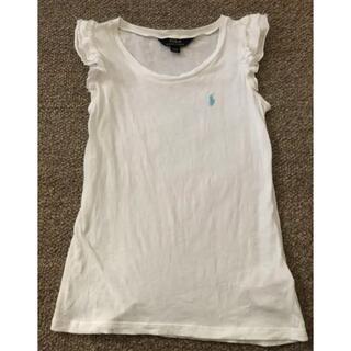 ラルフローレン(Ralph Lauren)のラルフローレン　白　Tシャツ　袖フリル　140cm(Tシャツ/カットソー)