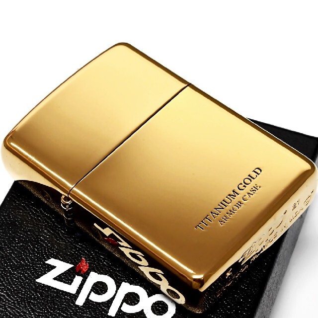 ZIPPO アーマーゴールドチタン サイドアーマーロゴ 重厚 ジッポー ライター