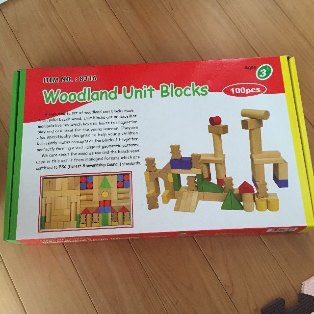 woodland unit blocks ウッドランド 積み木 100ピース エンタメ/ホビーのおもちゃ/ぬいぐるみ(その他)の商品写真