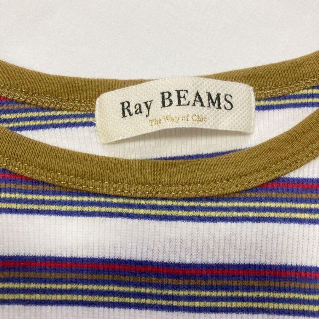 Ray BEAMS(レイビームス)のレイビームス Ray BEAMS ショート ボーダー 半袖 Tシャツ Mサイズ レディースのトップス(Tシャツ(半袖/袖なし))の商品写真