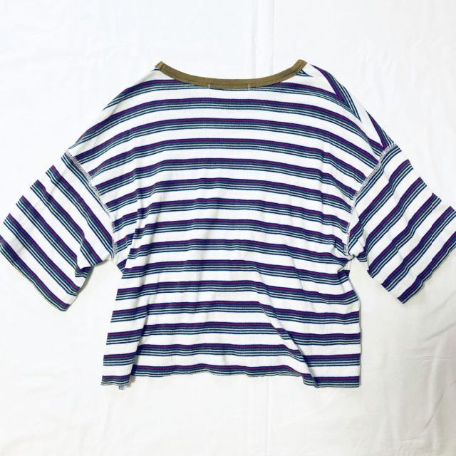 Ray BEAMS(レイビームス)のレイビームス Ray BEAMS ショート ボーダー 半袖 Tシャツ Mサイズ レディースのトップス(Tシャツ(半袖/袖なし))の商品写真