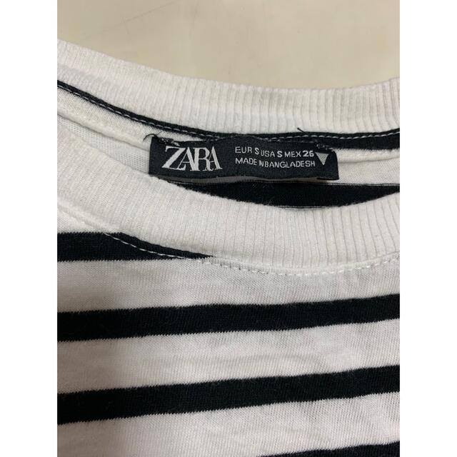 ZARA(ザラ)のZARA ZARA ベーシックTシャツ　ボーダー　カットソー  トップス レディースのトップス(Tシャツ(半袖/袖なし))の商品写真