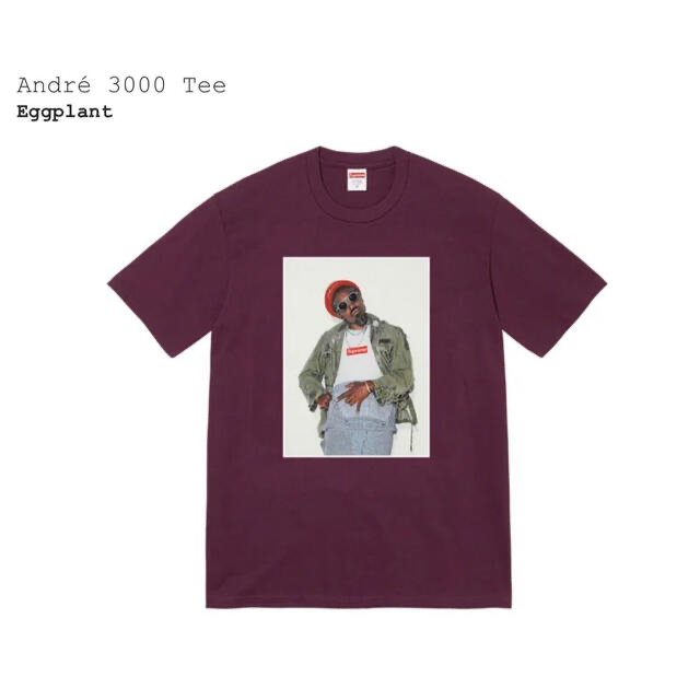 Supreme(シュプリーム)のSupreme Andre3000 フォトTee パープル L メンズのトップス(Tシャツ/カットソー(半袖/袖なし))の商品写真