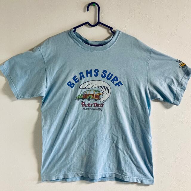 BEAMS(ビームス)のビームス　SURFDAYS　Ｔシャツ　ライトブルー メンズのトップス(Tシャツ/カットソー(半袖/袖なし))の商品写真