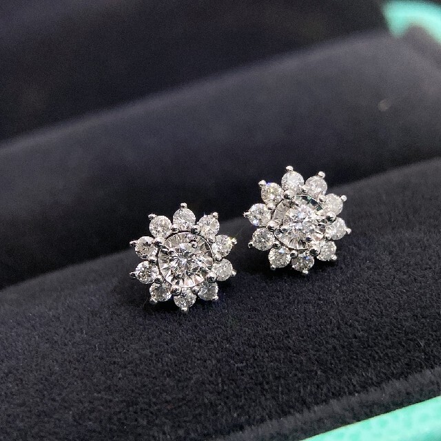 天然ダイヤモンドピアス0.41ct　k18