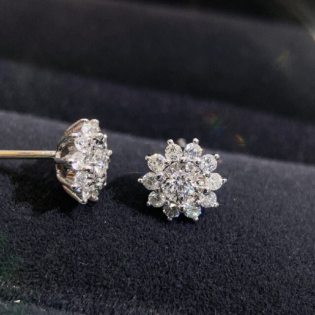 天然ダイヤモンドピアス0.41ct　k18