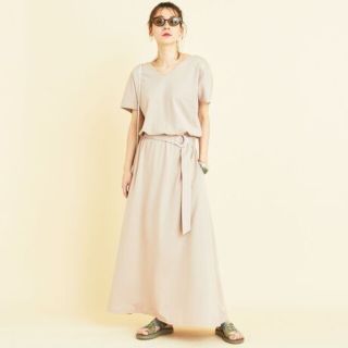 ビューティアンドユースユナイテッドアローズ(BEAUTY&YOUTH UNITED ARROWS)のBeauty&youth ベルト付きカットソーマキシワンピース2way(ロングワンピース/マキシワンピース)