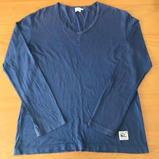 サンスペル(SUNSPEL)のnana様専用　SUNSPEL 　長袖シャツ　Vネック　ブルー　青色　無地(Tシャツ/カットソー(七分/長袖))