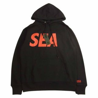 ウィンダンシー(WIND AND SEA)のWIND AND SEA ウィンダンシー パーカー WDS-LC-02 SP限定 SEA（058) Hoodie ロゴ プリント フーディ パーカー ブラック ブラック系 S【極上美品】【中古】(パーカー)