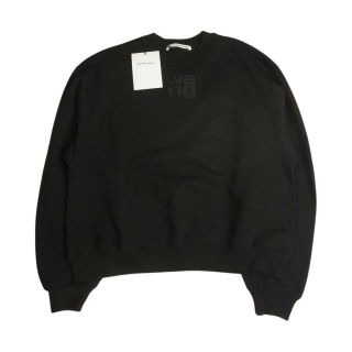 アレキサンダーワン(Alexander Wang)のAlexander Wang アレキサンダーワン 4CC3211285 Crewneck Sweatshirt ロゴプリント クルーネック スウェット トレーナー ブラック系 S【美品】【中古】(トレーナー/スウェット)