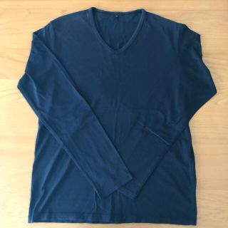 MUJI (無印良品) ネイビー メンズのTシャツ・カットソー(長袖)の通販