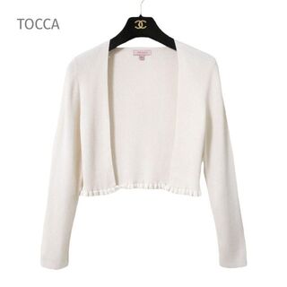 トッカ(TOCCA)の美品 TOCCA トッカ フリルシルクボレロ ホワイト 絹(ボレロ)