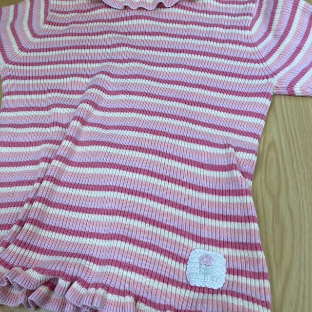 Souris(スーリー)のスーリー　120  タートルネック　ボーダー キッズ/ベビー/マタニティのキッズ服女の子用(90cm~)(ニット)の商品写真