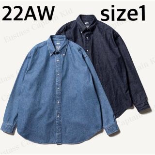 コモリ(COMOLI)の新品A.PRESSE アプレッセ 22AW BD DENIM SHIRTサイズ1(シャツ)