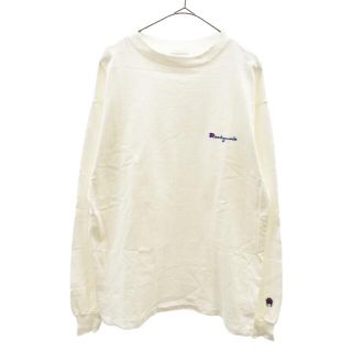 レディメイド(LADY MADE)のREADY MADE レディメイド HEAVY WIGHT COTTON L/S TEE RE-CO-WH-00-00-200 ヘヴィーウェイト コットン ロゴ刺繍 長袖Tシャツ ホワイト(Tシャツ/カットソー(七分/長袖))