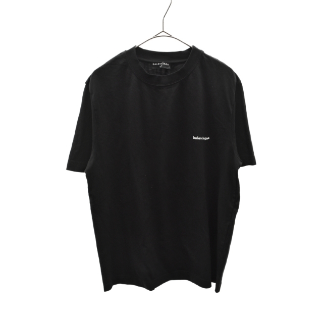 BALENCIAGA バレンシアガ 17AW CHEST LOGO PRINT TEE ミニロゴプリントショートスリーブカットソー 半袖カットソー ブラック 485978