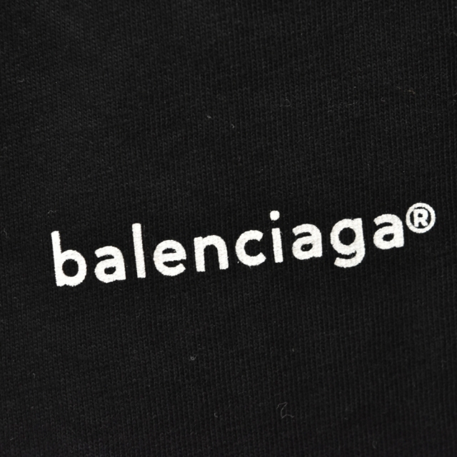 Balenciaga(バレンシアガ)のBALENCIAGA バレンシアガ 17AW CHEST LOGO PRINT TEE ミニロゴプリントショートスリーブカットソー 半袖カットソー ブラック 485978 メンズのトップス(Tシャツ/カットソー(半袖/袖なし))の商品写真